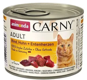 ANIMONDA konzerva CARNY Adult - hovädzie, kura, kačacie srdce 200g